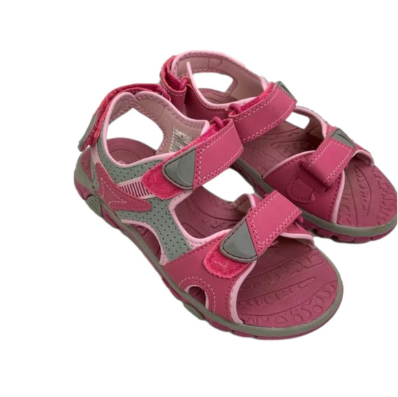 KHOMBU  Pink Hook & Loop Sandals - Picture 1 of 10